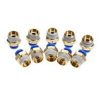 Haofy Raccordi Pneumatici Rapidi Connettori Diritti Durevoli per Utensili Pneumatici per Tubi Dell'aria da 4 Mm, Resistenza All'alta Pressione per Uso Industriale (PC4-2 10pz)