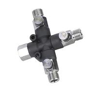 Haofy Raccordo per Aerografo 1/8, Materiale Metallico, Sezionatore a Sgancio Rapido, Regolabile a Tre Vie per l'uso con Aerografo e Compressore d'aria