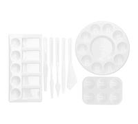 Haofy Raschietto per Tavolozza in Plastica, Set di Pulizia Facile per Kit da Disegno Ad Acquerello, Ideale per Pittori Professionisti, Spatola per Pittura da 8 Pezzi per Progetti Artigianali