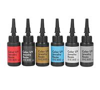 Haofy Resina UV A Polimerizzazione Rapida Colori Vivaci per Gioielli Fai da Te 6 Pezzi 10 Ml Resina Epossidica UV per Appassionati di Artigianato (liquida 3)