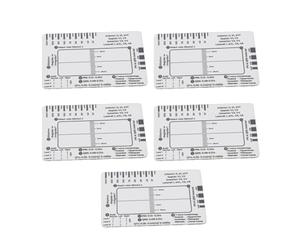 Haofy Righello Portatile per ECG a 7 Passaggi Materiale in PVC Resistente All'usura Metodologia a 7 Passaggi Facile da Pulire per Tirocinanti Ed Esperti Confezione da 5 Pezzi