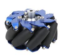 Haofy Ruota Mecanum in Alluminio da 4 Pollici con Rulli in Gomma TPU, Movimento Omnidirezionale per Carichi Pesanti, Ideale per la Robotica Industriale