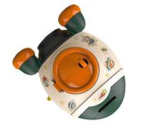 Haofy Salvadanaio a Razzo per Avventure Spaziali, Salvadanaio in Plastica con Coperchio Sicuro, Portamonete Educativo per Bambini, per l'arredamento della Camera (Morandi Verde)