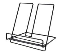 Haofy Scaffale da Tavolo in Ferro Elegante Supporto per Libri Porta Libri Porta Tablet Supporto per Computer Bianco 7,5 X 7,5 X,3 Pollici, Adatto per Portariviste, di (BLACK)