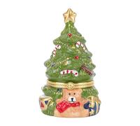 Haofy Scatola di Ciondolo in Ceramica di Natale per Cioccolato Candies Memoria Adatta per L'arredamento del Desktop per Home Office Orso Green