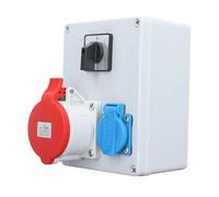 Haofy Scatola Distributore di Corrente con Presa a Muro CEE 5P 32A 16A Impermeabile Durevole per Cantieri All'aperto