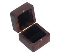 Haofy Scatola per Anelli in Legno 2,5"x2"x1" Dimensioni Compatte con Chiusura Magnetica per Riporre in Modo Sicuro, Design Portatile per Proposte, Matrimoni, Uso Quotidiano