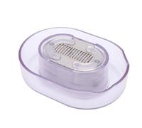 Haofy Sciacquatrice per Regolabarba, Detergente per Strumenti da Barba Portatile con Tecnologia a Getto D'acqua, Supporto in Plastica Bianca per Campeggio Domestico e Uso in Viaggio