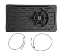 Haofy Sciacquatrice per Vetro per Lavello Lavatazze Sciacquatrice per Brocca in Acciaio Inossidabile Attrezzatura per Lavaggio Automatico di Bottiglie con Vassoio Antigoccia 12,9x6,9 (BLACK)