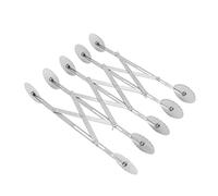 Haofy Scooter a 5 Ruote Rotonde per Pasta Rotonda, Acciaio Inossidabile di Taglierina per Pizza Espandibile, Ideale per Tagliare Pizze e Brownies, Materiale Resistente e Antiruggine