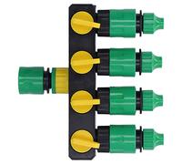 Haofy Sdoppiatore per Tubo dell'Acqua a 4 Vie con Connettori Rapidi Componenti in ABS e Acciaio Inossidabile per l'irrigazione del Giardino, l'agricoltura nel Patio, l'irrigazione all'aperto