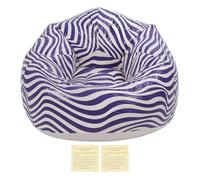 Haofy Sedia del Divano Gonfiabile, Modello di Striscia D'onda in PVC Design Ergonomico, Leggero e Resistente, Interno Ed Esterno, Angolo Inclinabile per un Comfort Superiore (BLUE)