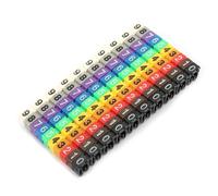 Haofy Segnacavi Digitali Numerati per l'etichettatura dei Cavi, Segnacavi Digitali Numerati Colorati e Facili Usare (100 pezzi KCM-2,5 mm 2,5 quadrati)