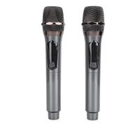 Haofy Segnale Stabile Microfono Wireless Dinamico per lo Stadio KTV a Casa, Microfono Cavo Portatile Impostato per Aspiranti Musicisti, Grigio
