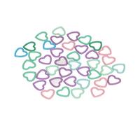 Haofy Segnapunti a Forma di Cuore 40 Pezzi Anelli in Metallo all'Uncinetto per Accessori per Maglieria con Design Sottile per Evitare Scivolamenti per Artigiani Fai da Te, Artisti del Filato, Regali