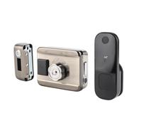 Haofy Serratura con Catenaccio Intelligente con Impronta Digitale e WiFi Controllo Accessi 6 in 1 per la Sicurezza Domestica, Gestione Remota Tramite App, Chiusura Automatica per Appartamenti,