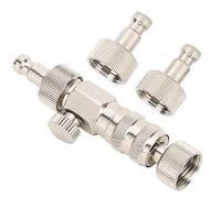 Haofy Set di Accoppiatori per Aerografo Professionale con Controllo del Flusso D'aria, Connettore per Aerografo da 3 Pezzi, Materiale in Ottone Resistente Alla Corrosione, per Artigiani