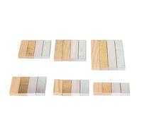 Haofy Set di Cubi di densità Scientifica, 24 Pezzi, Blocchi di Legno, Rame, Alluminio, Ferro, Lucidati con Precisione, per Laboratori, Scuole, Esperimenti Educativi, Test di gravità Specifica