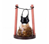 Haofy Set di Legna da Ardere per Casa delle Bambole in Miniatura Finta falò con Base Robusta e Rastrelliera in Legno, Tronchi da falò in Scala 1:12 per il Caminetto della Casa delle (Accendere)