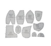 Haofy Set di Modelli di Orsetti in Memoria da 10 Pezzi, Modelli di Righello in Acrilico per Principianti di Cucito e Quilting Domestici Precisi con Istruzioni Semplici, Conserva i Ricordi