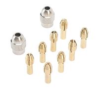 Haofy Set di Pinze per Mandrino Autoserrante 8 Misure 0,8-3,2 Mm in Ottone per Serie 3000 4000 8000 - Adattatore per Punte di Precisione per Progetti Artigianali Modellismo Kit di Ricambio da 10