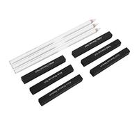 Haofy Set di Schizzi di Matite a Carboncino Bianco per Creazioni di Studenti D'arte, 3 Carboncini e 6 Bastoncini di Carboncino per Articoli da Disegno, Lunghezza Penna 6,9", Ideali per