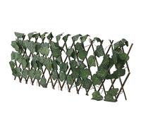 Haofy Siepe Artificiale Recinzione 200x28 Cm Espandibile con Protezione Impermeabile Design in Legno di Salice Siepe Topiaria Artificiale per Schermo Privacy da Giardino, Decorazione da Parete per