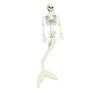 Haofy Sirena Scheletro Posizionabile a Grandezza Naturale da 33 Pollici Realistico Corpo Intero Halloween Prop con Giunti Mobili per Decorazioni per Interni Ed Esterni, Esposizione di Case Stregate,