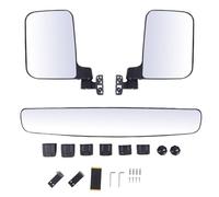 Haofy Specchi di Carrello Senza Perforazione Specchi Laterali del Carrello Universale Convesso in Vetro HD Convesso Pieghevole Regolabile a 180 Gradi per Club Auto Ezgo con Hardware