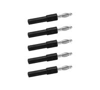 Haofy Spina di Commutazione di Alta qualità da 4 Mm a 2 Mm Connettività Efficiente 5 Pezzi per Registratori Radio PA Ottone (BLACK)