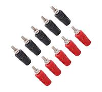 Haofy Spine a Banana per Altoparlanti Spina a Vite Chiusa Placcata Oro per Piastre da Parete Home Theater, Facile da Distinguere per Cavo per Altoparlanti, 5 Paia di Connettori per per Strumenti