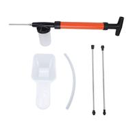 Haofy Spruzzatore per Polvere, Applicatore di Terra Diatomacea di Pompa Efficiente in Plastica in Acciaio Inossidabile da 4 Piedi Erogazione Regolabile 3 modalità per Gran (ORANGE)