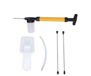 Haofy Spruzzatore per Polvere, Applicatore di Terra Diatomacea di Pompa Efficiente in Plastica in Acciaio Inossidabile da 4 Piedi Erogazione Regolabile 3 modalità per Gran (YELLOW)