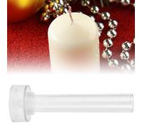 Haofy Stampo per Candele in Plastica Trasparente con Coperchio in Metallo per Realizzare Candele con Punta da Chiesa 5x10 Cm Facile da Usare Riutilizzabile Robusto per la Decorazione Domestica (Palo
