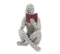 Haofy Statuetta da Donna in Resina Che Legge, Statua in Resina in Stile Pensatore per Ornamenti da Scaffale per Stampaggio Polpa di Lettura per la Decorazione del Desktop Dell'home