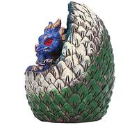 Haofy Statuetta in Resina Dragon Egg Dal Design Vibrante Blu Viola da 7,2 Once per l'arredamento di Casa e Ufficio, Leggera e Facile da Spostare, per gli Amanti della Fantasia, Idea Regalo Perfetta