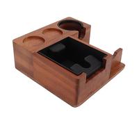 Haofy Stazione di Pigiatura del caffè con Battitacco Integrato Design 2 in 1 per la Pigiatura e lo Smaltimento dei Terreni Costruzione in Legno Massello per Bar di Casa, Piccola, Uso