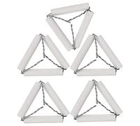 Haofy Supporto Triangolare per Crogiolo da 5 Pezzi per Uso di Laboratorio, Design Stabile del Tubo in Ceramica per il Riscaldamento Chimico