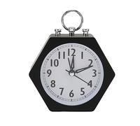 Haofy Sveglia Cassa in Metallo Forma Poligonale Unica per Viaggi in Camera da Letto Piccoli Spazi - Anello Rumoroso Silenzioso Senza Ticchettio Display di Facile Lettura Portatile Compatto