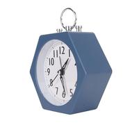 Haofy Sveglia con Movimento Silenzioso Cassa in Metallo da 3,5 Pollici Design Poligonale per Comodino, Ufficio, Viaggio