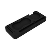 Haofy Tappetino Antimanomissione Tampone in Silicone con Design Multi-slot per Portafiltro Distributore Antimanomissione Spazzola per Disco Stazione di Pressatura Resistente Al (BLACK)