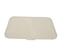 Haofy Tappetino Asciugapiatti in Silicone 45x30 Cm con Design a Drenaggio Inclinato, Antiscivolo, Ad Asciugatura Rapida, per Alimenti, per Piano , Scolapiatti Laterale, Preparazione (GREEN)