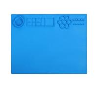 Haofy Tappetino da Colorare Lavabile Tappetino per Bambini, Realizzato in Silicone di Grado Cibo Morbido Pieghevole con Facile Pulizia Insegna abilità di Coordinamento del Colore (BLUE)