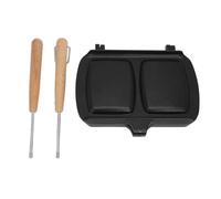 Haofy Teglia per Piastra per a Doppio Lato Antiaderente con Manico Staccabile Padella per per Fornello a Gas per Uova Manico Staccabile