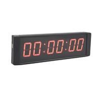 Haofy Timer da Gara LED da 1,5 Pollici a 6 Cifre, Timer da Palestra con Telaio in Alluminio con Telecomando, Cronometro con Conto alla Rovescia, Orologio 12 24 Ore per Eventi di Corsa, Allenamento e