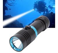 Haofy Torcia Subacquea, Torcia LED Subacquea Impermeabile, Torcia Subacquea 5000LM Luce Subacquea Subacquea per Pesca Notturna Grotta di Mare Profondo, Luce Bianca