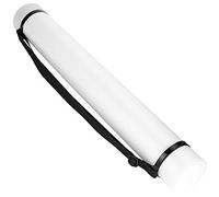 Haofy Tubo di Stoccaggio Estensibile, Telescopica per Disegni, Lunghezza Regolabile, Porta Poster con Coperchio Ribaltabile per Opere D'arte, Mappe, Documenti (WHITE)