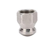 Haofy Ugello Jetter in Acciaio Inossidabile per Idropulitrice Ad Alta Pressione 5000PSI, Ampia Applicazione, Guscio Placcato, Connessione Stabile (Testa tonda Anteriore 1 Posteriore 6 Fori G3/8in)