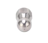 Haofy Ugello Jetter in Acciaio Inossidabile per Idropulitrice Ad Alta Pressione 5000PSI, Ampia Applicazione, Guscio Placcato, Connessione Stabile (Testa a sfera Anteriore 1 Posteriore 3 Fori G3/8in)