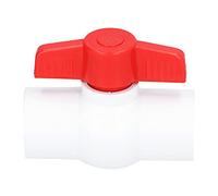 Haofy Valvola a Sfera in PVC da 1/2 Pollici con Maniglia a T, Chiusura con Saldatura a Solvente per Impianti Idraulici di Piscine per L'Irrigazione del Giardino, Pressione Nominale di (DN15)